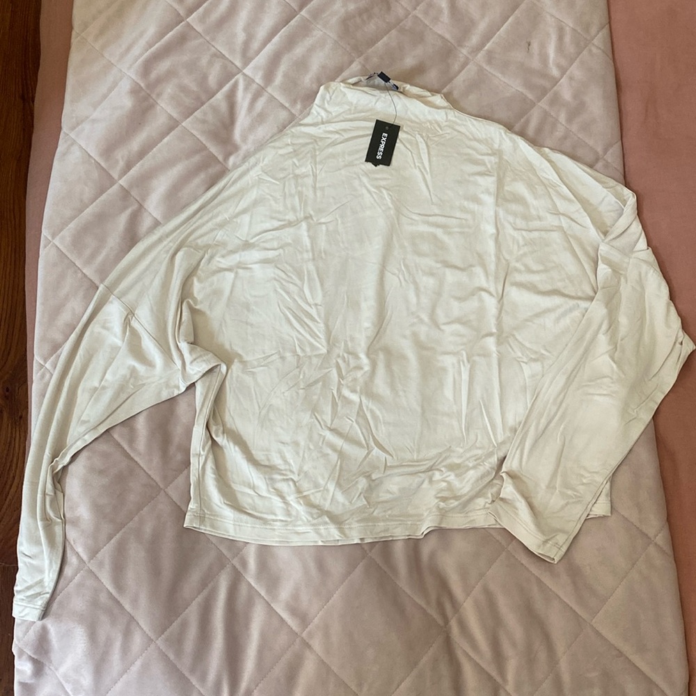 Express mock turtleneck cotton shirt